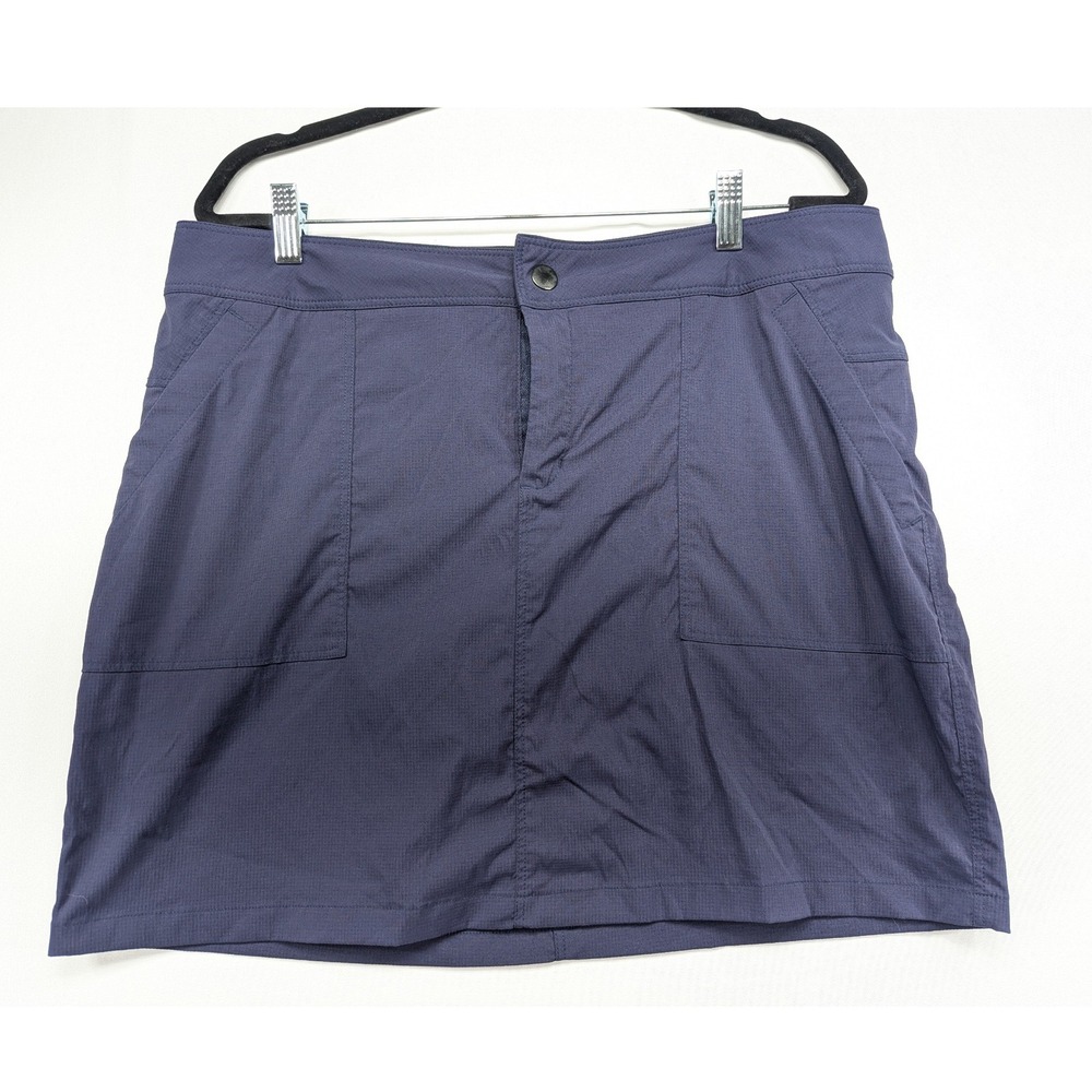 Boston Traders Navy Blue Athletic Hiking Skort‎ Womens L Ripstop Stretch Pocket